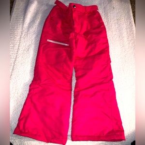 Girls pink snow pants